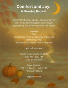 Comfort and Joy: A Morning Retreat